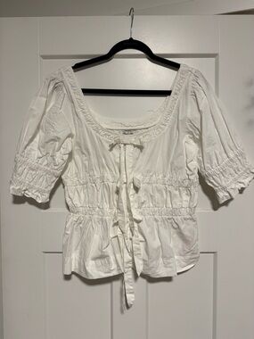 Damson Madder Bow Peplum Blouse